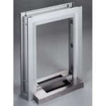 Service Window with Aluminum Clamp-on Frame