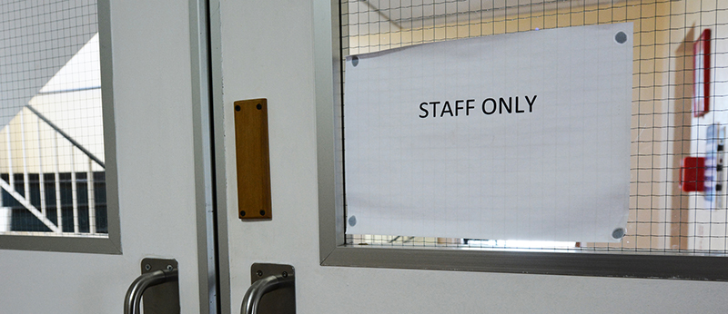 Staff only door sign