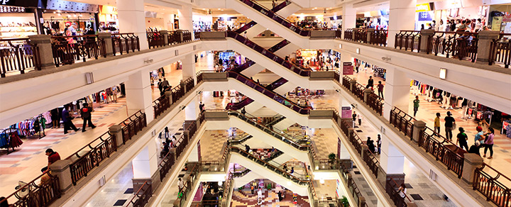 Multi-level shopping mall